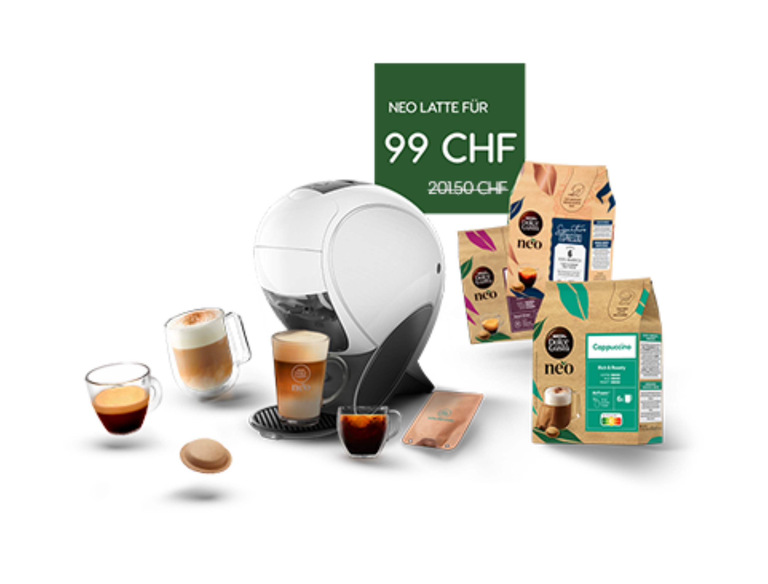 Coffee machines and 3 packs of coffee
